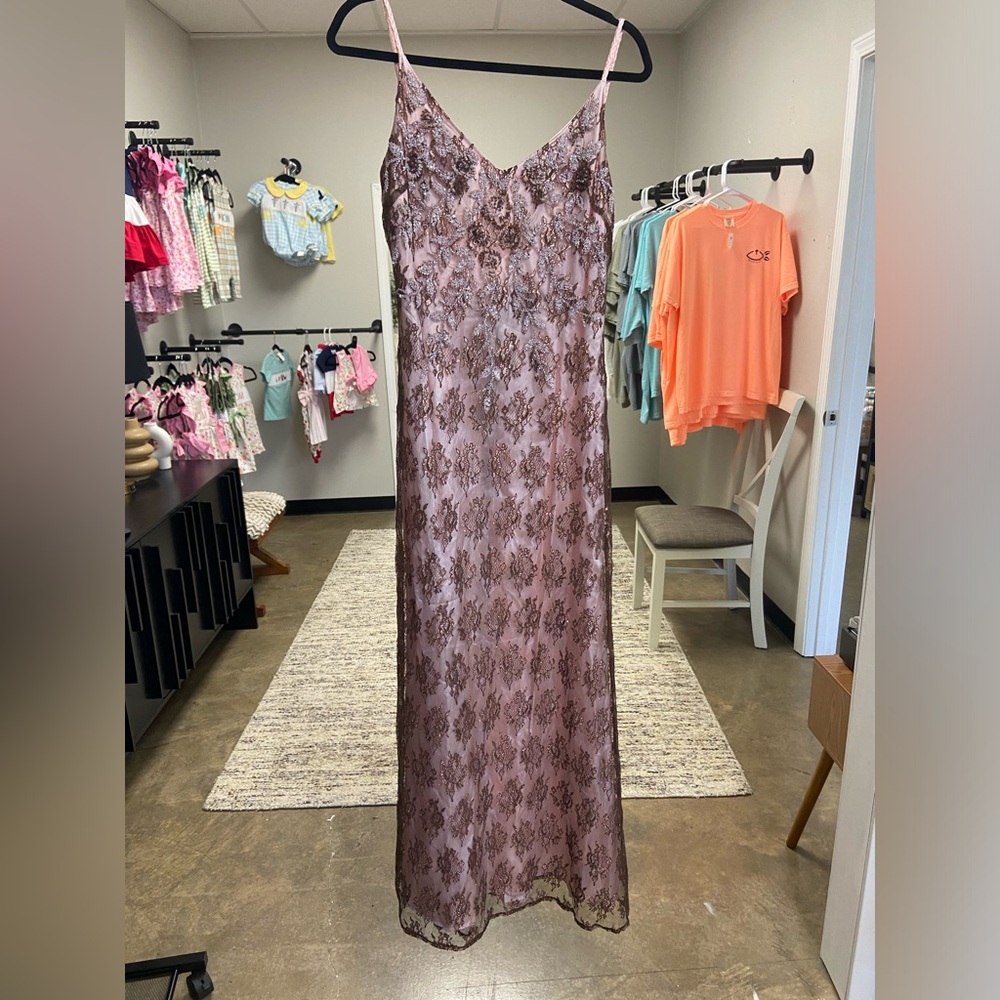 JS Boutique, pink, floral design dress, size 8